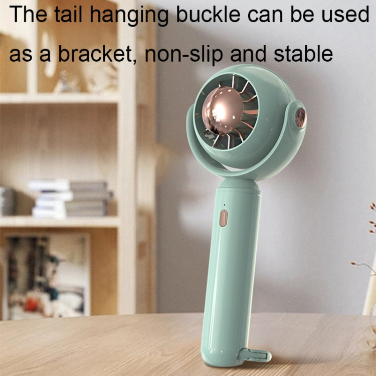 YL-005 Small Outdoor Handheld Fan with Carabiner Desktop Portable Mini Fan(Green) - Electric Fans by PMC Jewellery | Online Shopping South Africa | PMC Jewellery | Buy Now Pay Later Mobicred