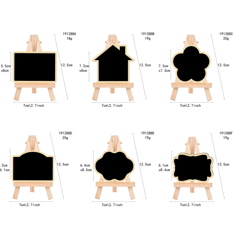 Small Party Shop Message Blackboard Ornaments Pine Tripod Decorative Message Board(Rectangle) - Message Boards by PMC TechLife | Online Shopping South Africa | PMC TechLife