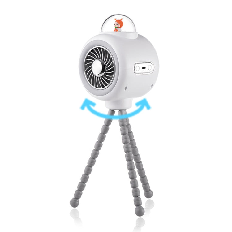 Baby Stroller Fan Home Mute Outdoor Cooling Portable Rabbit Octopus Fan With Shake Head (White) - Electric Fans by PMC Jewellery | Online Shopping South Africa | PMC Jewellery | Buy Now Pay Later Mobicred