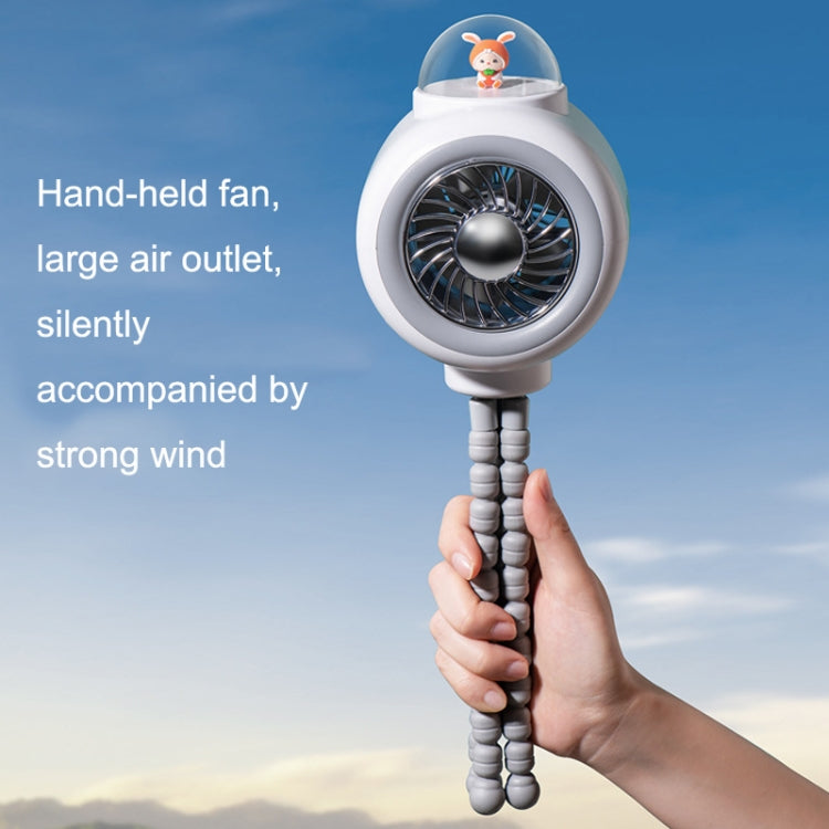 Baby Stroller Fan Home Mute Outdoor Cooling Portable Rabbit Octopus Fan With Shake Head (White) - Electric Fans by PMC Jewellery | Online Shopping South Africa | PMC Jewellery | Buy Now Pay Later Mobicred