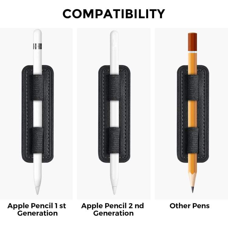 AhaStyle PT184 Adhesive PU Leather Pen Holder(Brown) - free shipping - PMC TechLife - Order now!