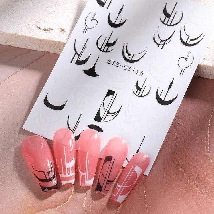 French Style Manicure Sticker Pop Stripe Line Nail Sticker(Stz-CS066) - Nail Stickers by PMC Jewellery | Online Shopping South Africa | PMC Jewellery | Buy Now Pay Later Mobicred