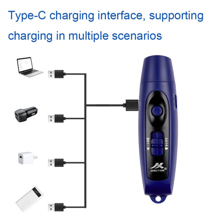 JUNCTION USB Charging High Decibel Traffic Command Outdoor Training Whistle with Lighting Function(Black) - Sporting goods by PMC Jewellery | Online Shopping South Africa | PMC Jewellery | Buy Now Pay Later Mobicred