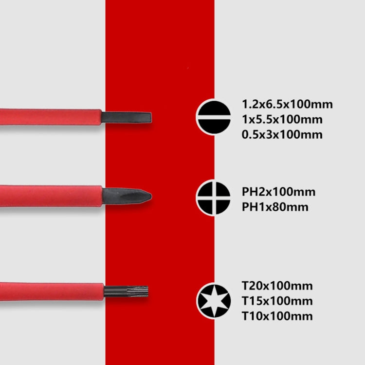 RDEER VDE-9912 12 In 1 Insulated Screwdriver Set Screwdriver Electrician Tools - free shipping - PMC TechLife - Order now!