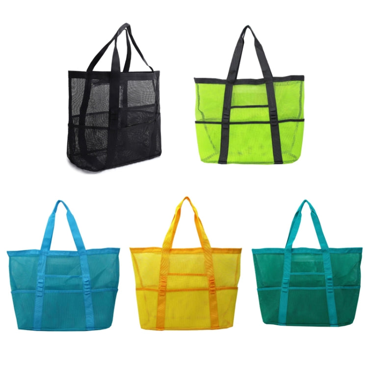 Large Capacity Mesh Swimming Tote Beach Bag(Black) - Storage Bags by PMC TechLife | Online Shopping South Africa | PMC TechLife | Buy Now Pay Later Mobicred