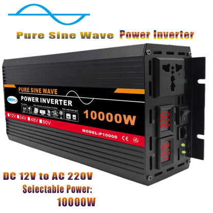 10000W (Actual 1500W) 60V to 220V High Power Car Sine Wave Inverter Power Converter - Pure Sine Wave by PMC Jewellery | Online Shopping South Africa | PMC Jewellery