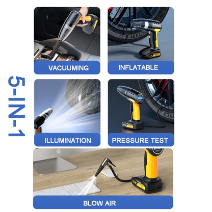 SUITU ST-6637  Wireless+Toolbox 5 In 1 60W  Double Motor Car Vacuum Cleaner With Blowing Air Pump Pressure Measuring Lighting Function - Vacuum Cleaner by SUITU | Online Shopping South Africa | PMC Jewellery | Buy Now Pay Later Mobicred