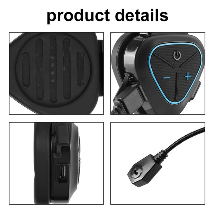 LX1 Motorcycle Half Helmet Waterproof Wireless 5.3 Bluetooth Headset, Version: English(Standard Blue) - Motorcycle Walkie Talkie by PMC Jewellery | Online Shopping South Africa | PMC Jewellery | Buy Now Pay Later Mobicred