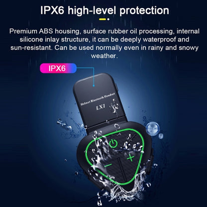 LX1 Motorcycle Half Helmet Waterproof Wireless 5.3 Bluetooth Headset, Version: English(Classic Blue) - Motorcycle Walkie Talkie by PMC Jewellery | Online Shopping South Africa | PMC Jewellery | Buy Now Pay Later Mobicred