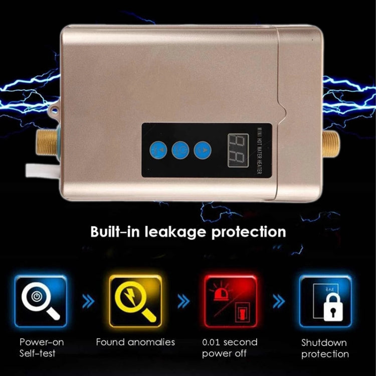 US Plug 3000W  Electric Water Heater With Remote Control Adjustable Temperate(Red) - free shipping - PMC TechLife - Order now!