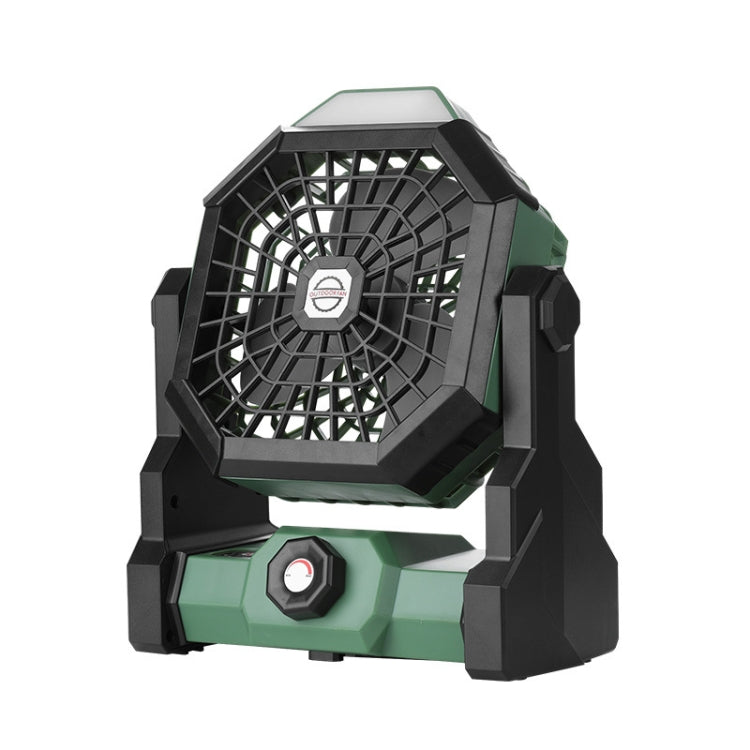 Outdoor Infinitely Variable Speed Portable Large Wind Charging Camping Lighting Fan(Black Green) - Electric Fans by PMC TechLife | Online Shopping South Africa | PMC TechLife | Buy Now Pay Later Mobicred