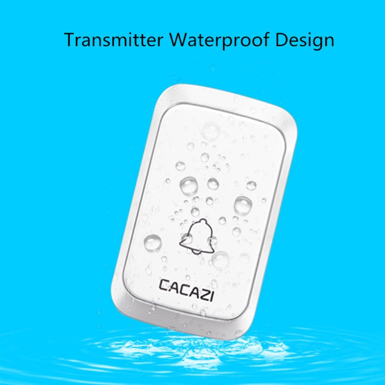 CACAZI A06-DC 1 To 1 Battery Type Smart Home Wireless Waterproof Music Doorbell(Black) - Wireless Doorbell by CACAZI | Online Shopping South Africa | PMC Jewellery | Buy Now Pay Later Mobicred