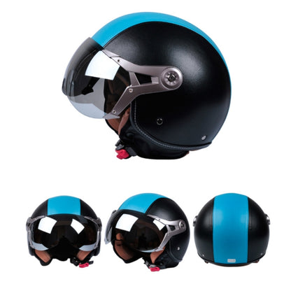 GXT Electric Vehicle Half Cover Four Seasons Retro Helmet, Size: L(Black) - Helmets by GXT | Online Shopping South Africa | PMC Jewellery | Buy Now Pay Later Mobicred