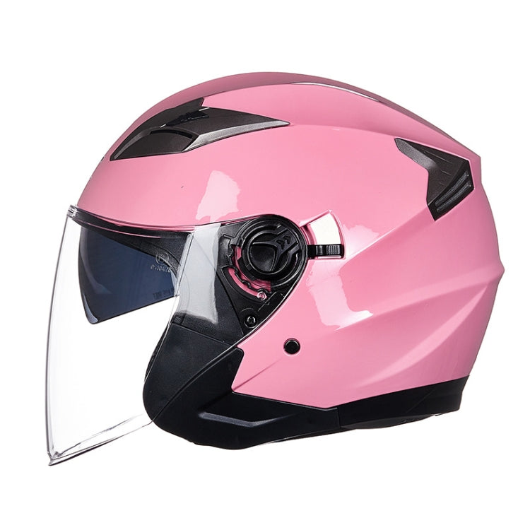 GXT 708 Electric Vehicle Dual Lens Helmet Four Seasons Safety Helmet, Size: XL(Light Pink) - Helmets by GXT | Online Shopping South Africa | PMC Jewellery | Buy Now Pay Later Mobicred