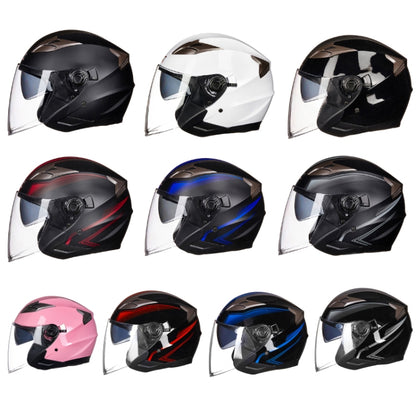 GXT 708 Electric Vehicle Dual Lens Helmet Four Seasons Safety Helmet, Size: M(Bright Black) - Helmets by GXT | Online Shopping South Africa | PMC Jewellery | Buy Now Pay Later Mobicred