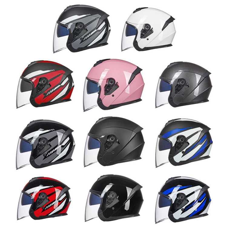 GXT Electric Vehicle Four Seasons Sun Protection & Windshield Double Lens Helmet, Size: XL(Bright Black Red) - Helmets by GXT | Online Shopping South Africa | PMC Jewellery | Buy Now Pay Later Mobicred