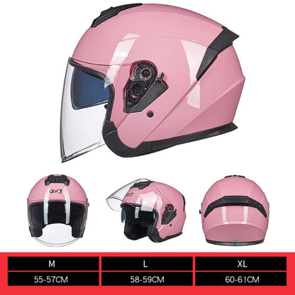 GXT Electric Vehicle Four Seasons Sun Protection & Windshield Double Lens Helmet, Size: XL(Bright White) - Helmets by GXT | Online Shopping South Africa | PMC Jewellery | Buy Now Pay Later Mobicred