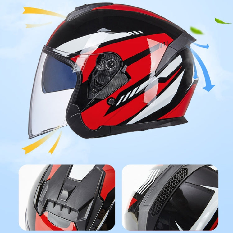 GXT Electric Vehicle Four Seasons Sun Protection & Windshield Double Lens Helmet, Size: L(Bright Black Gray) - Helmets by GXT | Online Shopping South Africa | PMC Jewellery | Buy Now Pay Later Mobicred