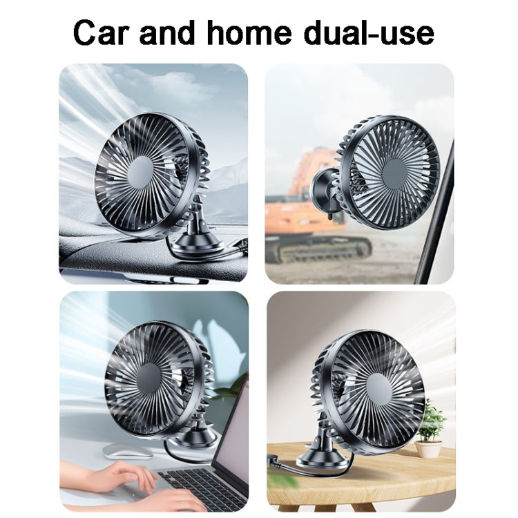 SUITU  12V/24V Mini Car Fan USB Charging Single Head Fan 360 Degree Cooling Fan, Style: Seat Back Model - Heating & Fans by SUITU | Online Shopping South Africa | PMC Jewellery | Buy Now Pay Later Mobicred