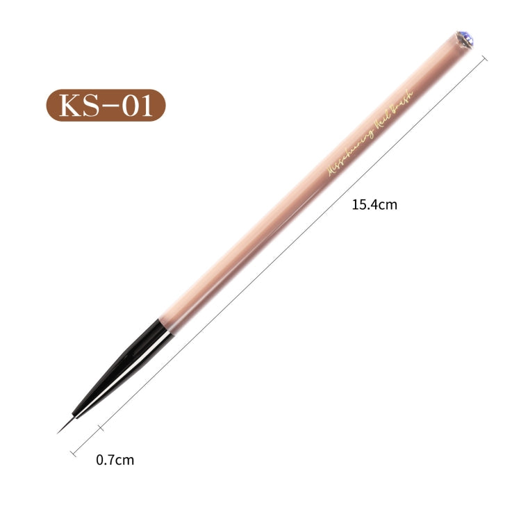 Acrylic Tea Color Pen Brush Beauty Nail Pen Color Painting Drawing Pen Light Therapy Pen(KS01) - Nail Art Equipment by PMC Jewellery | Online Shopping South Africa | PMC Jewellery | Buy Now Pay Later Mobicred