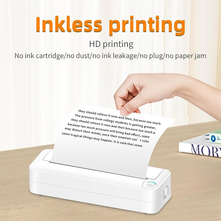 Bluetooth Connection Inkless A4 Printer Portable Mini Student Office Home Photo Printer, Model: X8 - Printer by PMC Jewellery | Online Shopping South Africa | PMC Jewellery