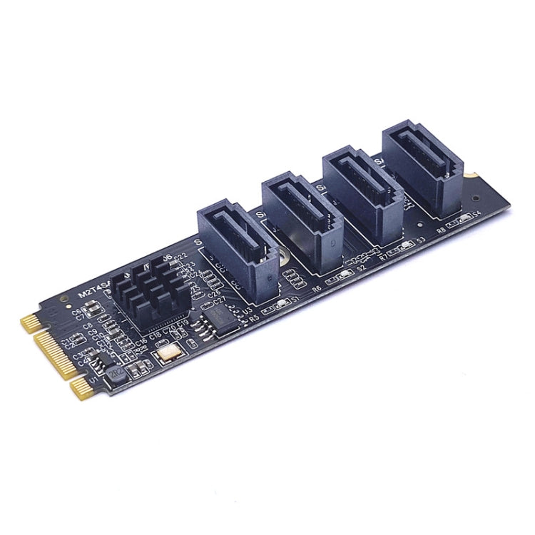 JMB582 M2 KEY-M NVME PCI-E To SATA3.0 Hard Disk Transfer Card(M2T4SAT-A01) - Card Adapter by PMC Jewellery | Online Shopping South Africa | PMC Jewellery | Buy Now Pay Later Mobicred
