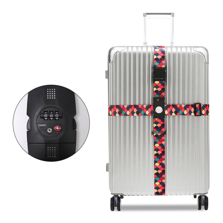 Luggage Cross Customs Lock Binding Strap, Color: Colorful Dragon Scales (TSA) - Tapes & Ropes by PMC Jewellery | Online Shopping South Africa | PMC Jewellery | Buy Now Pay Later Mobicred