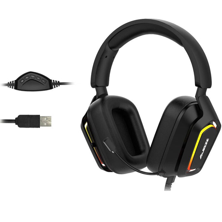 Ajazz AX368 Computer Game Audio Recognition RGB Headset 7.1 Channel Version (Black) - Multimedia Headset by Ajazz | Online Shopping South Africa | PMC Jewellery | Buy Now Pay Later Mobicred