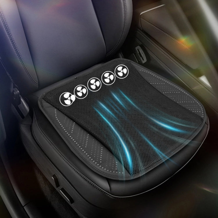 Multifunctional USB Fan Ventilation Heat Dissipation Car Seat Cushion(Blue) - Seat Accessories by PMC TechLife | Online Shopping South Africa | PMC TechLife | Buy Now Pay Later Mobicred