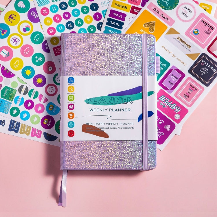 A5 Starry Sky Undated Planner Journal Financial Notebook(Purple) - Notebooks by PMC TechLife | Online Shopping South Africa | PMC TechLife | Buy Now Pay Later Mobicred