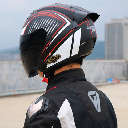 KUQIBAO Motorcycle Smart Bluetooth Sun Protection Double Lens Safety Helmet, Size: M(Matte Black) - Helmets by KUQIBAO | Online Shopping South Africa | PMC Jewellery | Buy Now Pay Later Mobicred