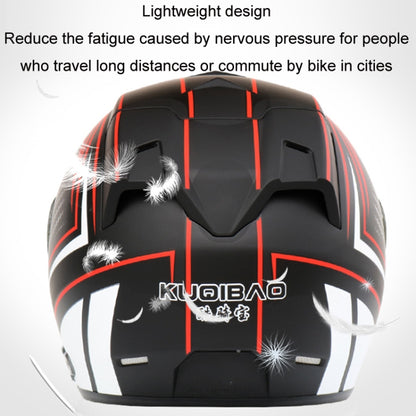 KUQIBAO Motorcycle Smart Bluetooth Sun Protection Double Lens Safety Helmet, Size: XXL(White+Gray Tail) - Helmets by KUQIBAO | Online Shopping South Africa | PMC Jewellery | Buy Now Pay Later Mobicred