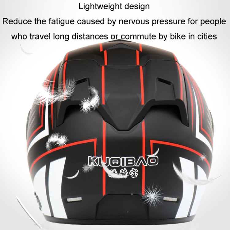 KUQIBAO Motorcycle Smart Bluetooth Sun Protection Double Lens Safety Helmet, Size: L(Matte Black Phantom Fiber+Gray Rear Spoiler) - Helmets by KUQIBAO | Online Shopping South Africa | PMC Jewellery | Buy Now Pay Later Mobicred