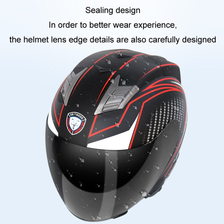 KUQIBAO Motorcycle Smart Bluetooth Sun Protection Double Lens Safety Helmet, Size: M(Matte Black) - Helmets by KUQIBAO | Online Shopping South Africa | PMC Jewellery | Buy Now Pay Later Mobicred