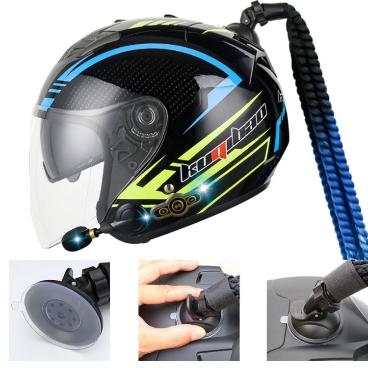 KUQIBAO Motorcycle Bluetooth Headset Double Lens Helmet With Braid, Size: XXL(Fruits Black Phantom Fiber) - Helmets by KUQIBAO | Online Shopping South Africa | PMC Jewellery | Buy Now Pay Later Mobicred