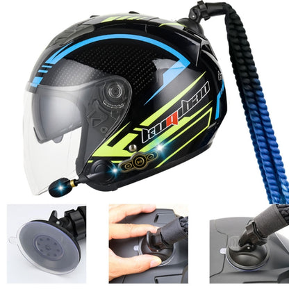 KUQIBAO Motorcycle Bluetooth Headset Double Lens Helmet With Braid, Size: L(Bright Black Phantom Fiber) - Helmets by KUQIBAO | Online Shopping South Africa | PMC Jewellery | Buy Now Pay Later Mobicred