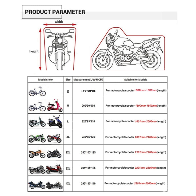 190T Motorcycle Rain Covers Dustproof Rain UV Resistant Dust Prevention Covers, Size: XXXL(Black and Green) - Protective Gear by PMC Jewellery | Online Shopping South Africa | PMC Jewellery | Buy Now Pay Later Mobicred