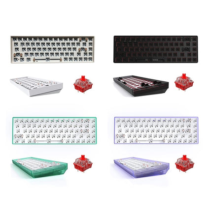 Dual-mode Bluetooth/Wireless Customized Hot Swap Mechanical Keyboard Kit + Red Shaft, Color: Purple - Other by PMC Jewellery | Online Shopping South Africa | PMC Jewellery | Buy Now Pay Later Mobicred