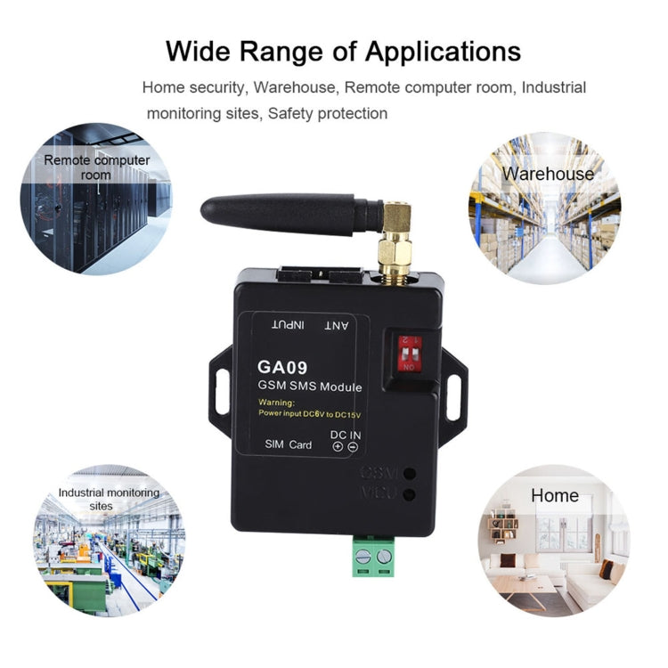 GA09 Mini 8 CH Home Security Wireless GSM SMS Alarm Module - Module by PMC Jewellery | Online Shopping South Africa | PMC Jewellery