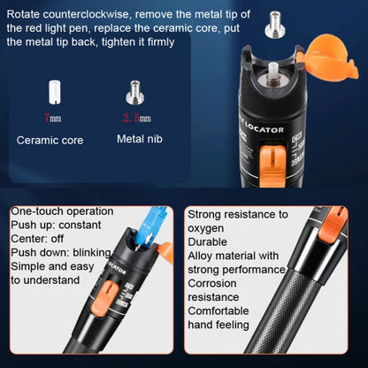 50MW Fiber Red Light Test Pen Red Light Sources Through Optical Pen Optical Fiber Detection - Fiber Optic Test Pen by PMC Jewellery | Online Shopping South Africa | PMC Jewellery | Buy Now Pay Later Mobicred