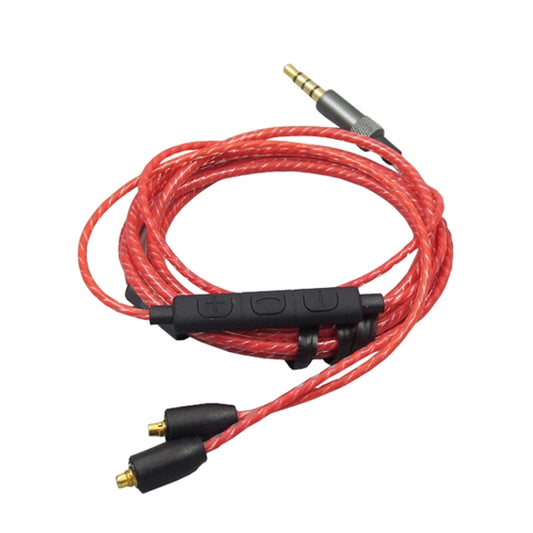 1.2m For Shure MMCX / SE215 / SE535 / SE846 / UE900 Volume Adjustment Headphone Cable(Red) - Headset Accessories by PMC Jewellery | Online Shopping South Africa | PMC Jewellery | Buy Now Pay Later Mobicred