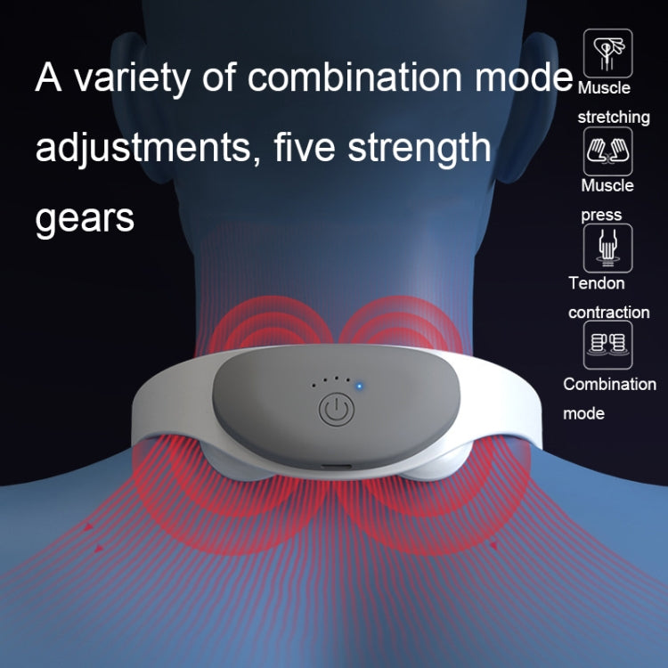 Cervical Spine Massager TENS Microcurrent Pulse Hanging Neck Massage Device(White) - free shipping - PMC TechLife - Order now!
