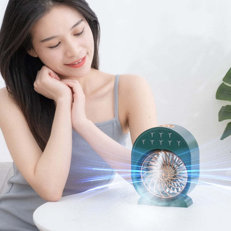 USB Spray Humidification Air Conditioning Fan Small Portable Desktop Air Cooler, Style: Charging (White) - Electric Fans by PMC TechLife | Online Shopping South Africa | PMC TechLife | Buy Now Pay Later Mobicred