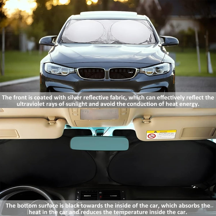 190x90cm Car Double Circle Sun Visor Heat Insulation Sun Protection Sun Block - Window Foils & Solar Protection by PMC Jewellery | Online Shopping South Africa | PMC Jewellery