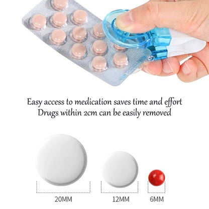 Portable Pill Taker Tablets Pills Blister Pack Opener Pills Box Case(Blue) - Pill Boxes by PMC Jewellery | Online Shopping South Africa | PMC Jewellery