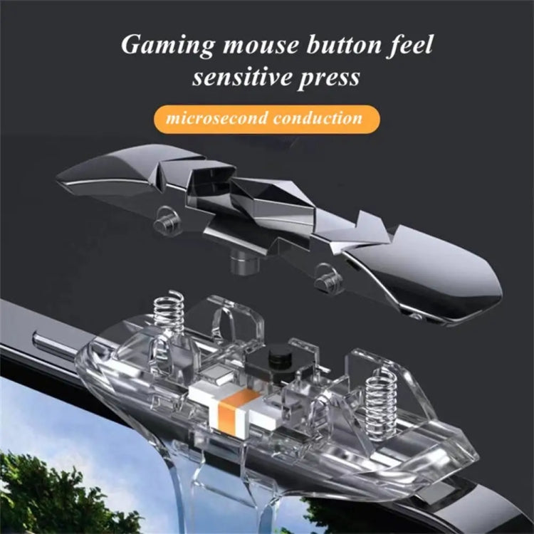 1pair Alloy Transparent Mechanical Buttons Mobile Phone Auxiliary Game Handle Gamepad Peripheral - Handle Shooter by PMC TechLife | Online Shopping South Africa | PMC TechLife