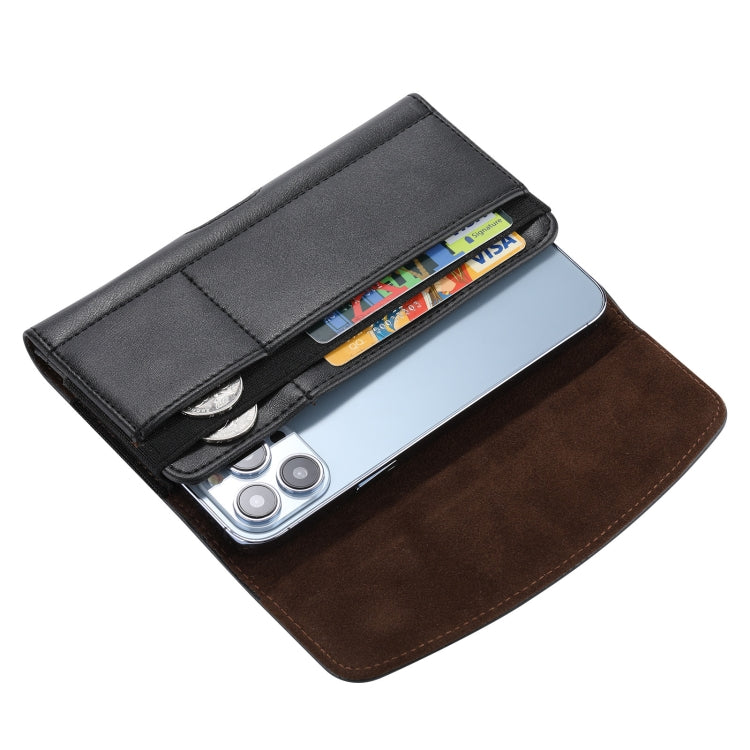 3.5-4.0 inch Multifunctional Waist Bag Mobile Phone Leather Case(Black) -  by PMC TechLife | Online Shopping South Africa | PMC TechLife | Buy Now Pay Later Mobicred
