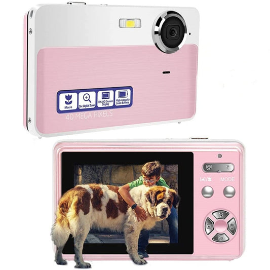 2.4 Inch IPS Screen 40 Million Pixel Digital Camera 16X Digital Zoom Video Macro Portable Camera(Pink Standard) - Children Cameras by PMC Jewellery | Online Shopping South Africa | PMC Jewellery | Buy Now Pay Later Mobicred