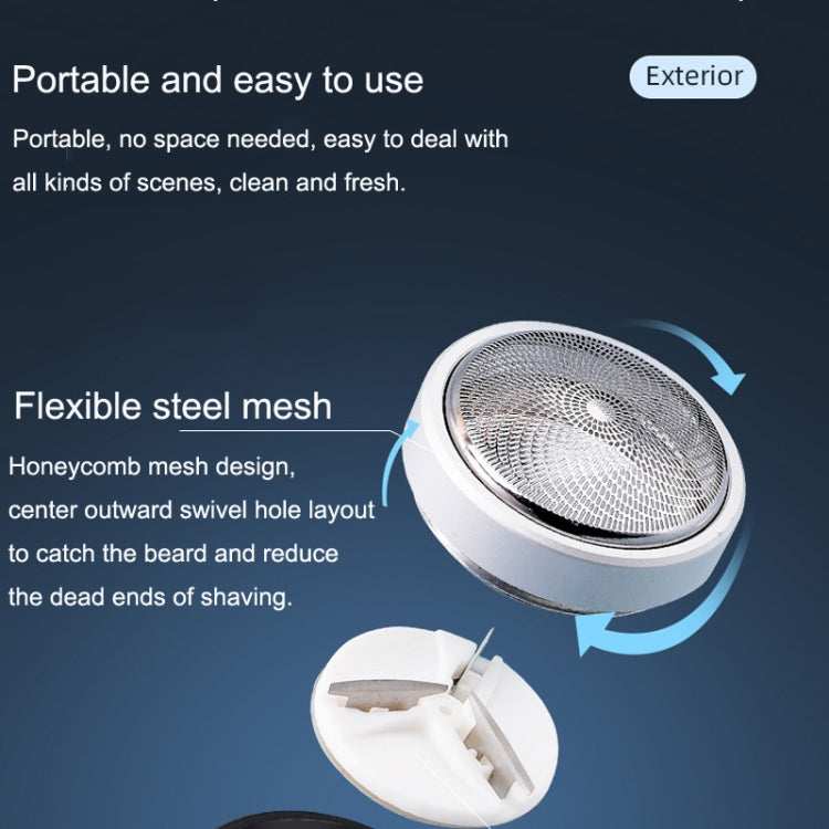 Motorized Men Mini Travel Portable Beard Razor Washable(Black) - Shavers & Accessories by PMC TechLife | Online Shopping South Africa | PMC TechLife | Buy Now Pay Later Mobicred
