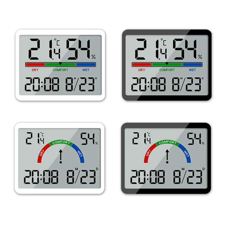 Magnetic LCD Digital Aalarm Clock Large Screen With Temperature Humidity Display(8280 Black) - Alarm Clocks by PMc TechLife | Online Shopping South Africa | PMc TechLife | Buy Now Pay Later Mobicred